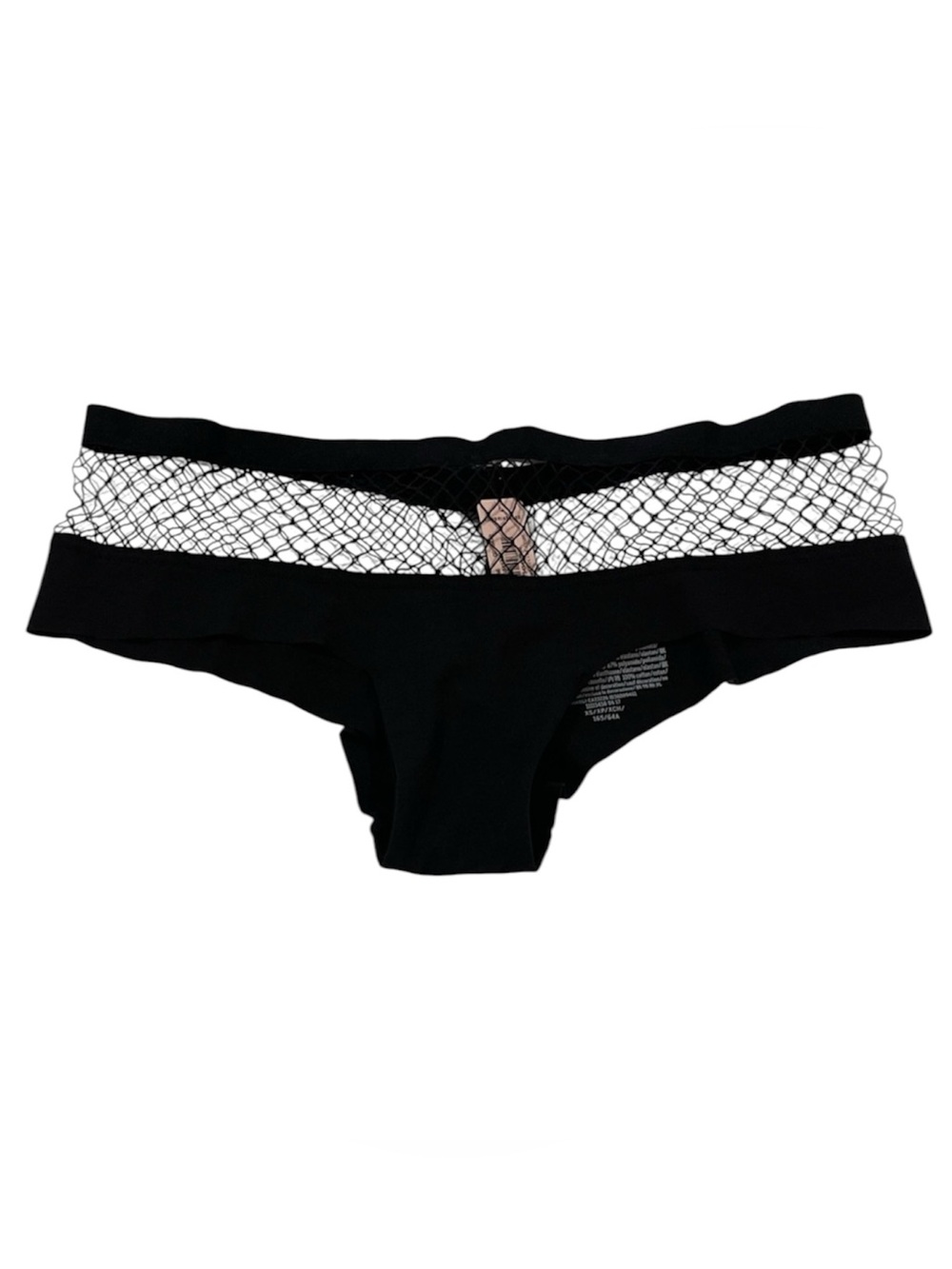 Victoria's Secret Black Mesh No Show Cheeky Panties | XS | NWT